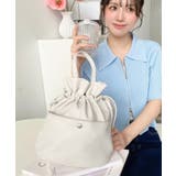 フェイクレザー巾着バッグ | moment+ | 詳細画像7 