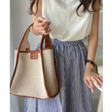 キャンバス ポーチ付き 2WAYスクエアトートバッグ | moment+ | 詳細画像13 