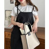 キャンバス ポーチ付き 2WAYスクエアトートバッグ | moment+ | 詳細画像31 