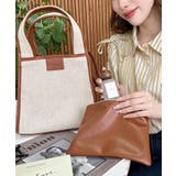 キャンバス ポーチ付き 2WAYスクエアトートバッグ | moment+ | 詳細画像8 