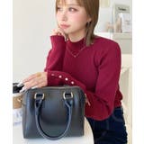 フェイクレザー ミニボストンショルダーバッグ | moment+ | 詳細画像50 