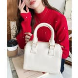 フェイクレザー ミニボストンショルダーバッグ | moment+ | 詳細画像6 