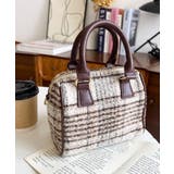 ベージュ系その他 | フェイクレザー ミニボストンショルダーバッグ | moment+