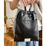 フェイクレザー2WAY巾着ショルダーバッグ | moment+ | 詳細画像2 