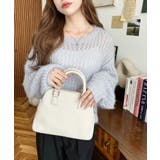 ショルダーステッチボストンハンドバッグ | moment+ | 詳細画像6 