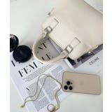 ショルダーステッチボストンハンドバッグ | moment+ | 詳細画像9 