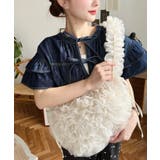 チュールフリルハーフムーンバッグ | moment+ | 詳細画像1 