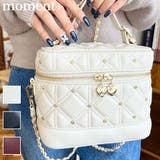 ハートチャームビジューキルティングバニティバッグ | moment+ | 詳細画像1 