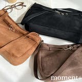 スエードフロントデザインハンドバッグ スエードバッグ | moment+ | 詳細画像1 