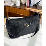 ブラック | スエードフロントデザインハンドバッグ スエードバッグ | moment+