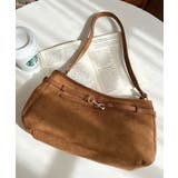 キャメル | スエードフロントデザインハンドバッグ スエードバッグ | moment+