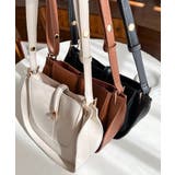 配色ステッチワンハンドラウンドショルダーバッグ | moment+ | 詳細画像16 