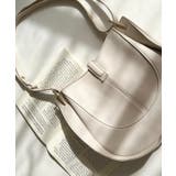 配色ステッチワンハンドラウンドショルダーバッグ | moment+ | 詳細画像5 