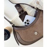 フロントバッグルデザインハーフムーンワンハンドルバッグ | moment+ | 詳細画像12 