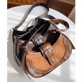 フロントバッグルデザインハーフムーンワンハンドルバッグ | moment+ | 詳細画像18 