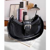 フロントバッグルデザインハーフムーンワンハンドルバッグ | moment+ | 詳細画像4 