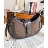 フロントバッグルデザインハーフムーンワンハンドルバッグ | moment+ | 詳細画像7 