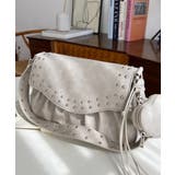 ハートチャーム付きギャザーデザインスタッズバッグ | moment+ | 詳細画像10 