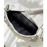 ハートチャーム付きギャザーデザインスタッズバッグ | moment+ | 詳細画像14 