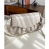 ハートチャーム付きギャザーデザインスタッズバッグ | moment+ | 詳細画像15 