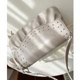 ハートチャーム付きギャザーデザインスタッズバッグ | moment+ | 詳細画像17 