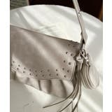 ハートチャーム付きギャザーデザインスタッズバッグ | moment+ | 詳細画像18 