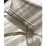 ハートチャーム付きギャザーデザインスタッズバッグ | moment+ | 詳細画像20 