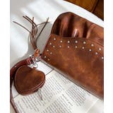 ハートチャーム付きギャザーデザインスタッズバッグ | moment+ | 詳細画像28 