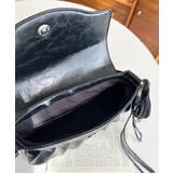 ハートチャーム付きギャザーデザインスタッズバッグ | moment+ | 詳細画像4 