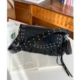 ハートチャーム付きギャザーデザインスタッズバッグ | moment+ | 詳細画像8 