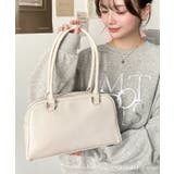 アイボリー | ロングハンドルボストンバッグ | moment+