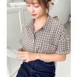 オーバーチェック半袖ルーズシャツ | moment+ | 詳細画像8