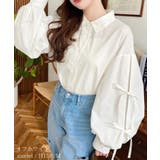 タックスリーブダブルリボンブラウス | moment+ | 詳細画像6 