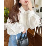 タックスリーブダブルリボンブラウス | moment+ | 詳細画像8 