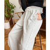 杢グレー | サイドレース切替スウェットパンツ | moment+