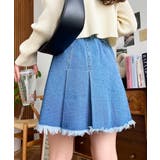 フリンジプリーツデニムスカート | moment+ | 詳細画像7 