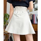 厚手TPUカットジョーゼットハイウエストフレアミニスカパン | moment+ | 詳細画像7 