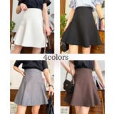 厚手TPUカットジョーゼットハイウエストフレアミニスカパン | moment+ | 詳細画像2 