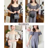 2WAYオフショルパフスリーブオールインワン | moment+ | 詳細画像2 