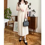 リネンライクVネックジャンパースカート | moment+ | 詳細画像7 