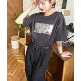 チュールレイヤード箔プリント半袖Tシャツ | moment+ | 詳細画像10
