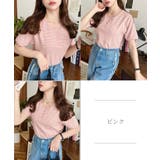 前後2WAYヘンリーネックボーダー半袖Tシャツ | moment+ | 詳細画像6
