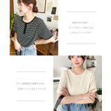 前後2WAYヘンリーネックボーダー半袖Tシャツ | moment+ | 詳細画像2