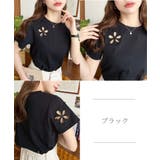 フラワー刺繍半袖Tシャツ | moment+ | 詳細画像10
