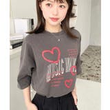 落書きハートロゴ半袖Tシャツ | moment+ | 詳細画像11