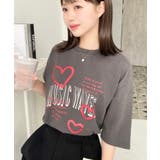 落書きハートロゴ半袖Tシャツ | moment+ | 詳細画像12