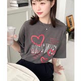 落書きハートロゴ半袖Tシャツ | moment+ | 詳細画像13