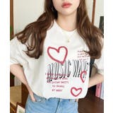 落書きハートロゴ半袖Tシャツ | moment+ | 詳細画像7
