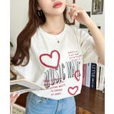 落書きハートロゴ半袖Tシャツ | moment+ | 詳細画像9