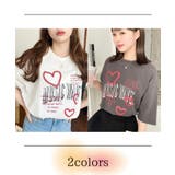 落書きハートロゴ半袖Tシャツ | moment+ | 詳細画像2